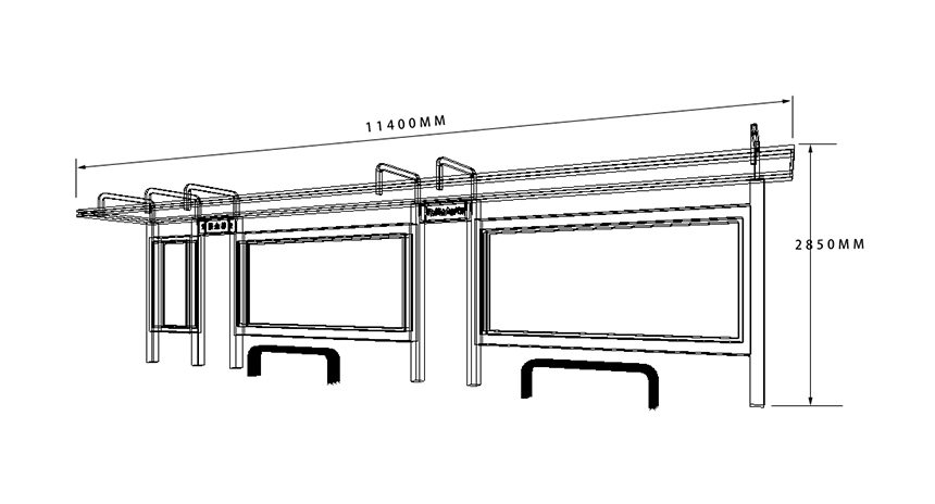 公交站臺候車(chē)亭設計